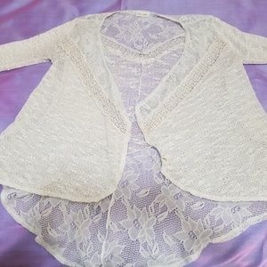 white lace cardigan